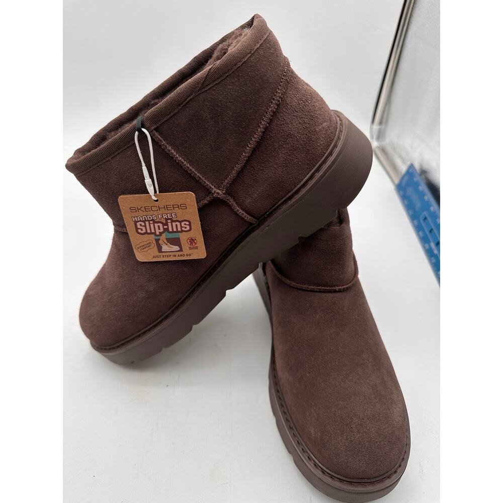 Skechers NEW slip on UGG Like suede boots slippers sz 10 women tags Tags Soft EC